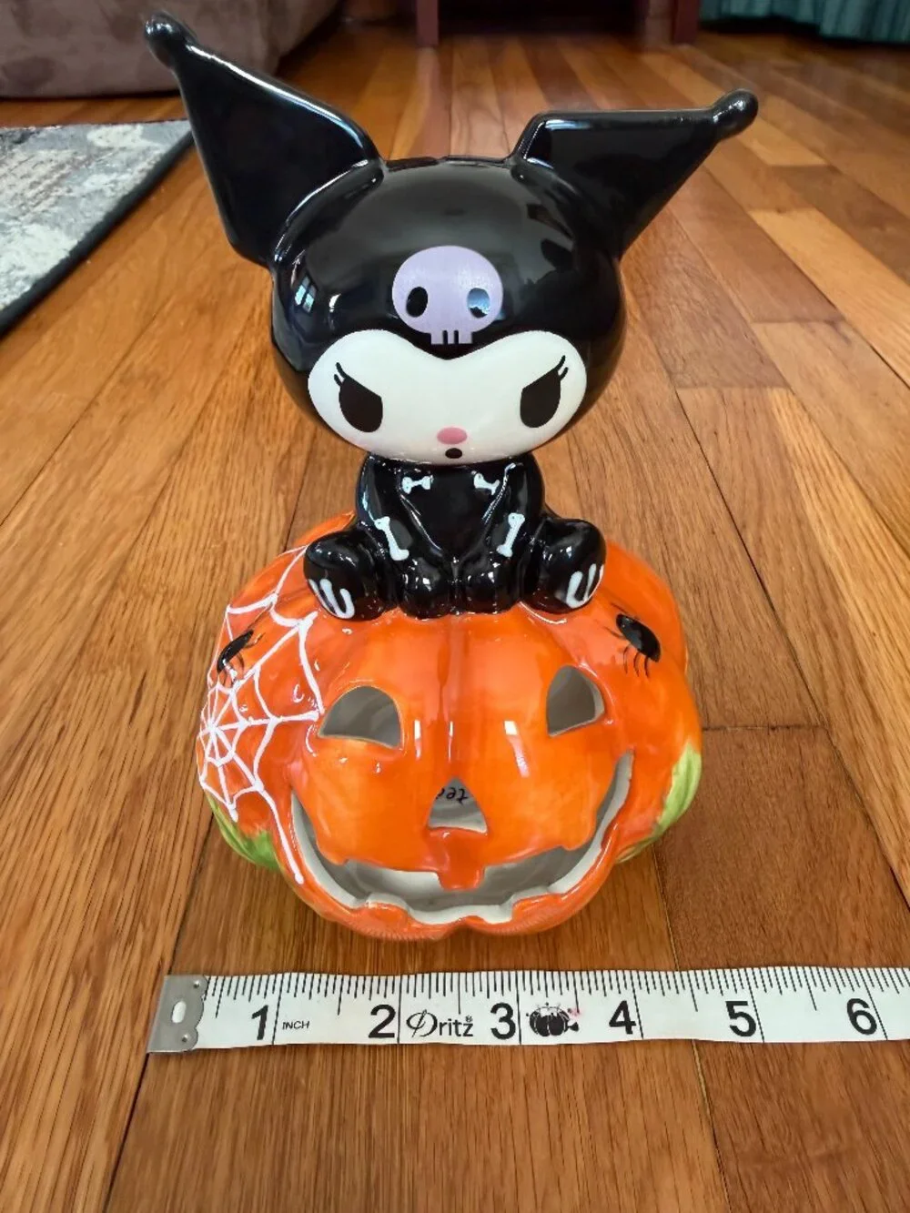 NWOT Blue Sky Clayworks Kuromi Pumpkin Halloween Figurine Sanrio